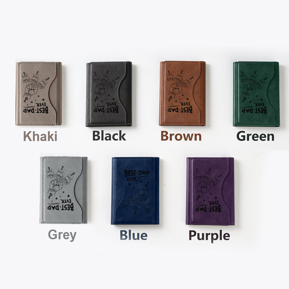 Meilleur papa/papa/père du monde - Portefeuille Magsafe personnalisé pour père