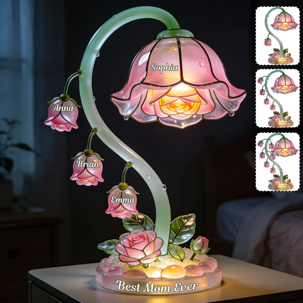 Magnifique cadeau de jardin pour maman ou grand-mère - Veilleuse LED personnalisée en acrylique pour maman