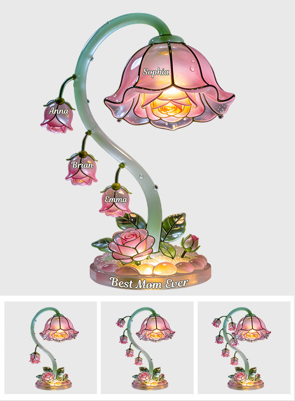 Magnifique cadeau de jardin pour maman ou grand-mère - Veilleuse LED personnalisée en acrylique pour maman