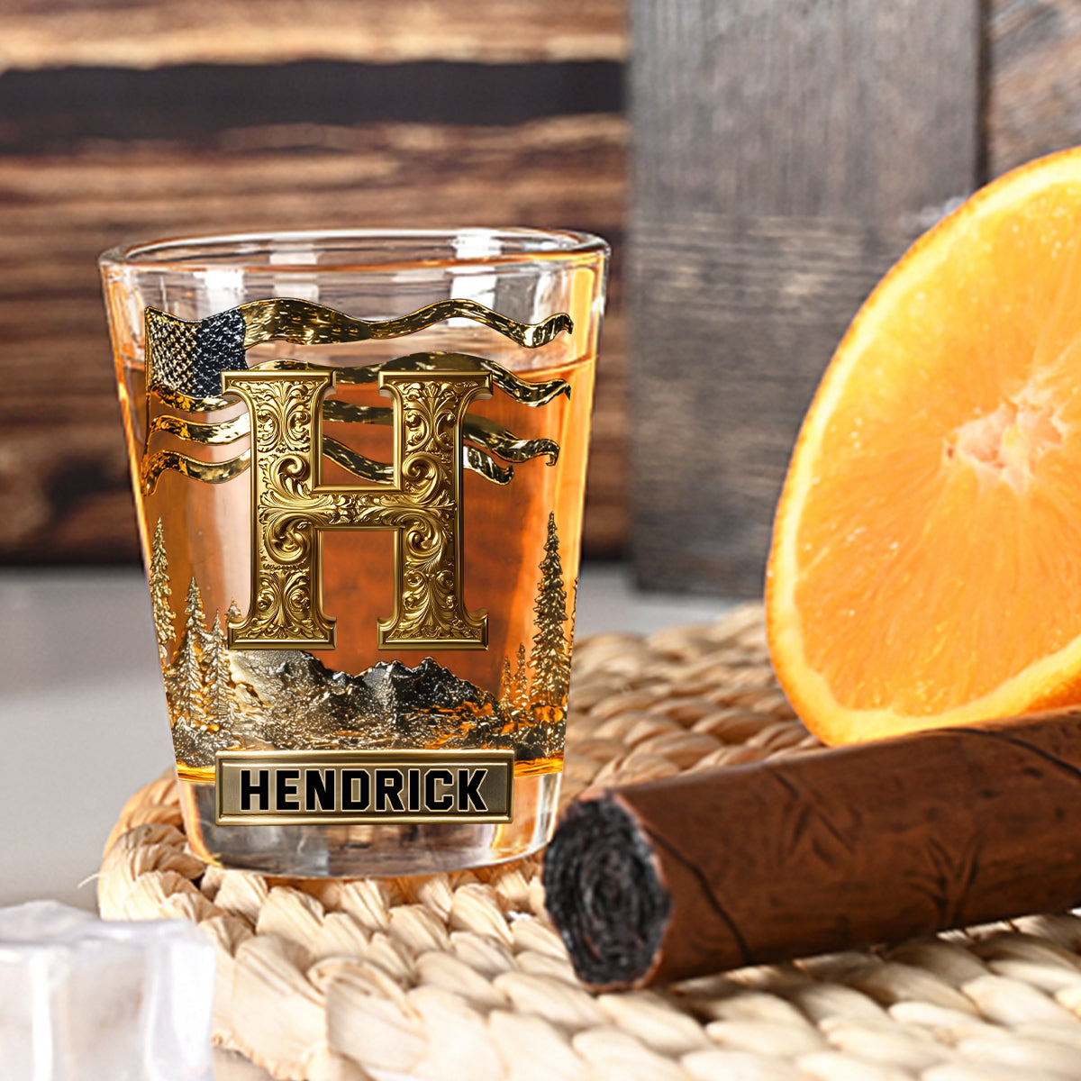 Ensemble de verres à shot personnalisés avec initiale pour les amateurs d'alcool