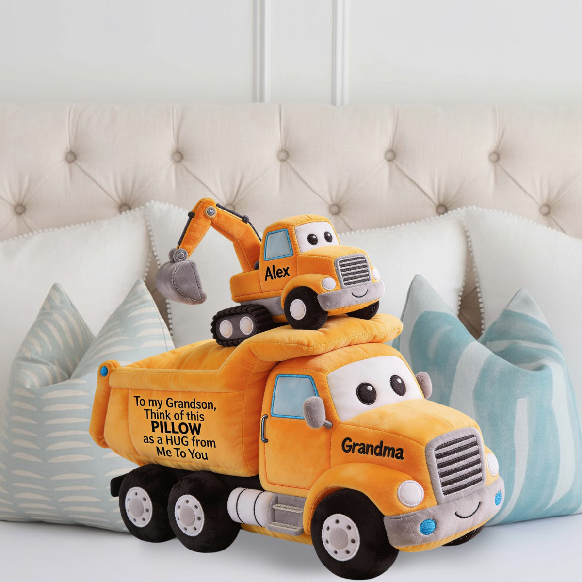 Cadeaux pour enfants - Oreiller personnalisé en fausse fourrure pour enfant