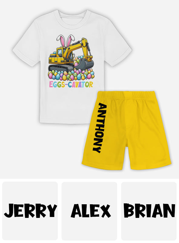 Eggs-Cavator - Personalized Kid T-shirt & Shorts