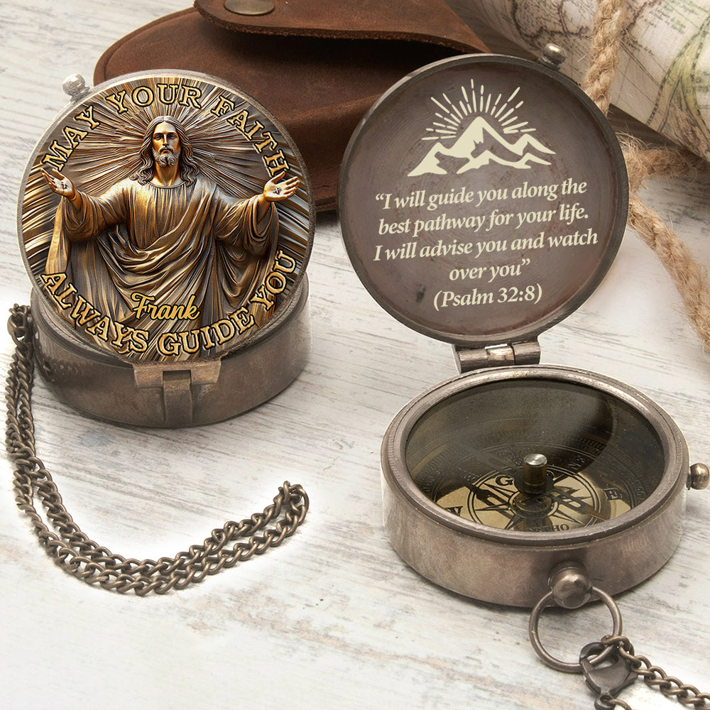 May Your Faith Always Guide You - Personalized Christian Compass
