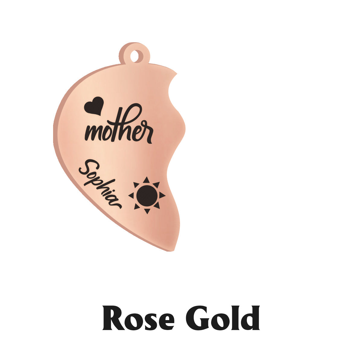Je t'aime - Collier pendentif personnalisé assorti pour maman