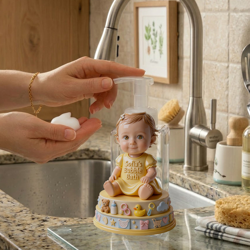 Bain Moussant pour Bébé - Distributeur Personnalisé pour Baby Shower
