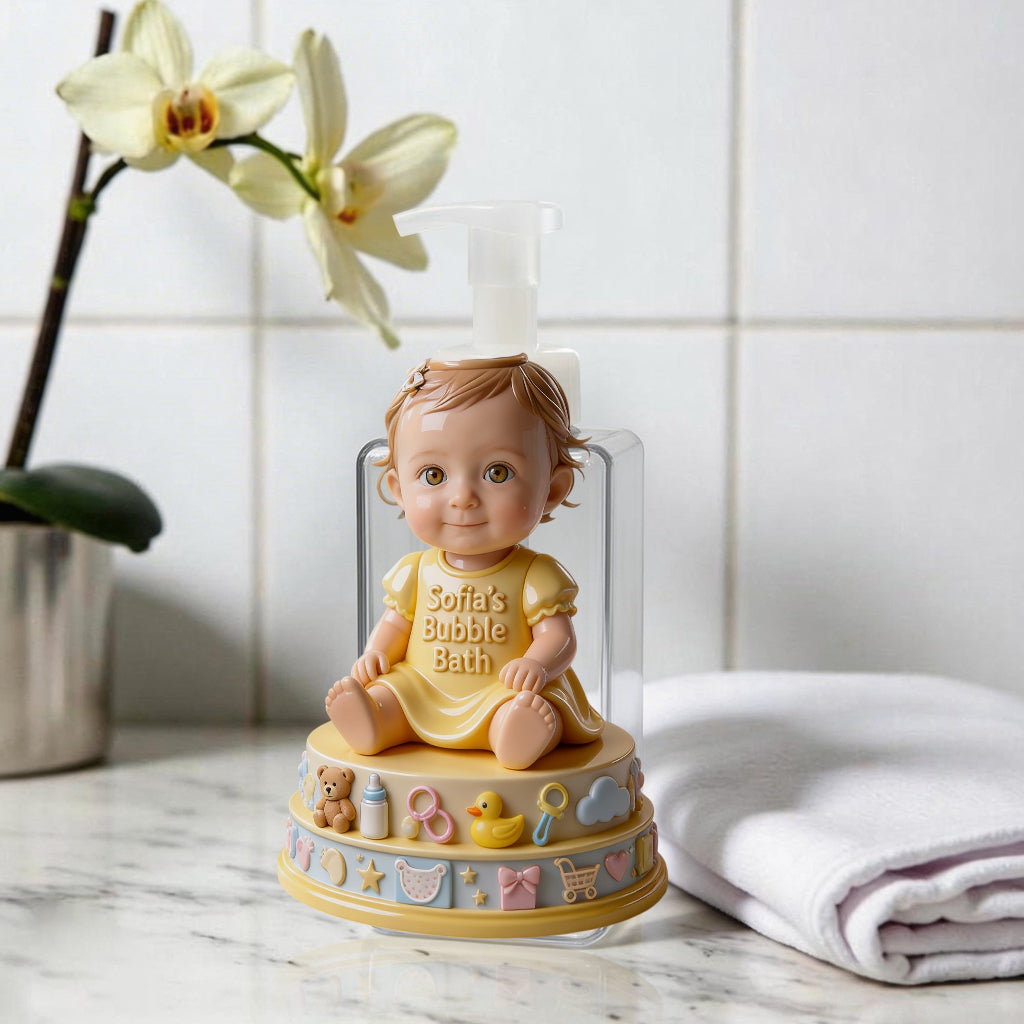 Bain Moussant pour Bébé - Distributeur Personnalisé pour Baby Shower