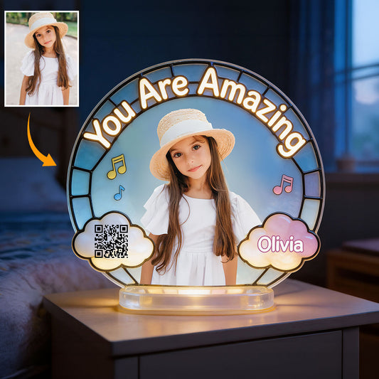 A Song Made Just for Your Child - Personalized Kid Acrylic LED Night Light