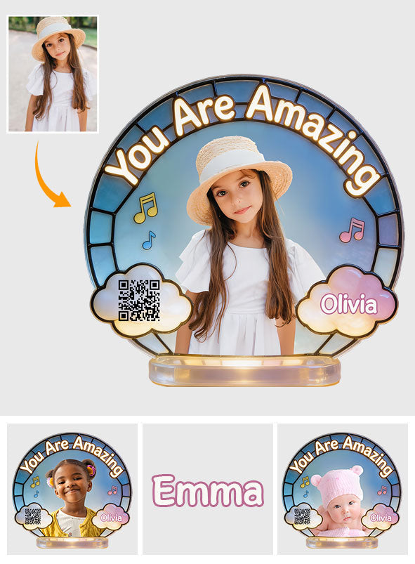 A Song Made Just for Your Child - Personalized Kid Acrylic LED Night Light