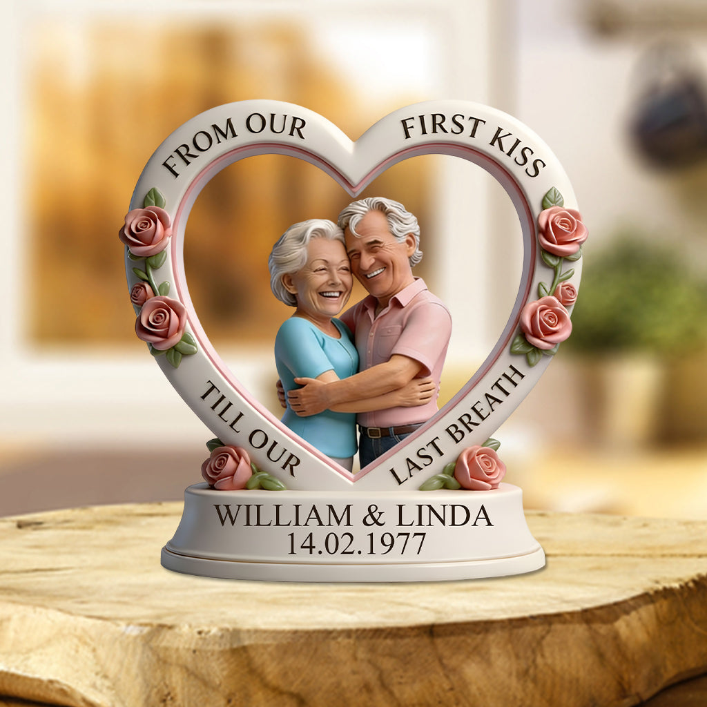 JUSQU'À NOTRE DERNIER SOUFFLE - Plaque acrylique personnalisée pour couple