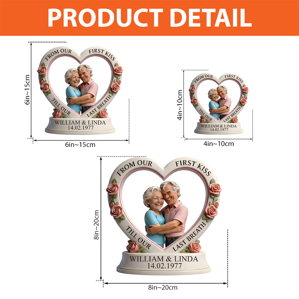 JUSQU'À NOTRE DERNIER SOUFFLE - Plaque acrylique personnalisée pour couple