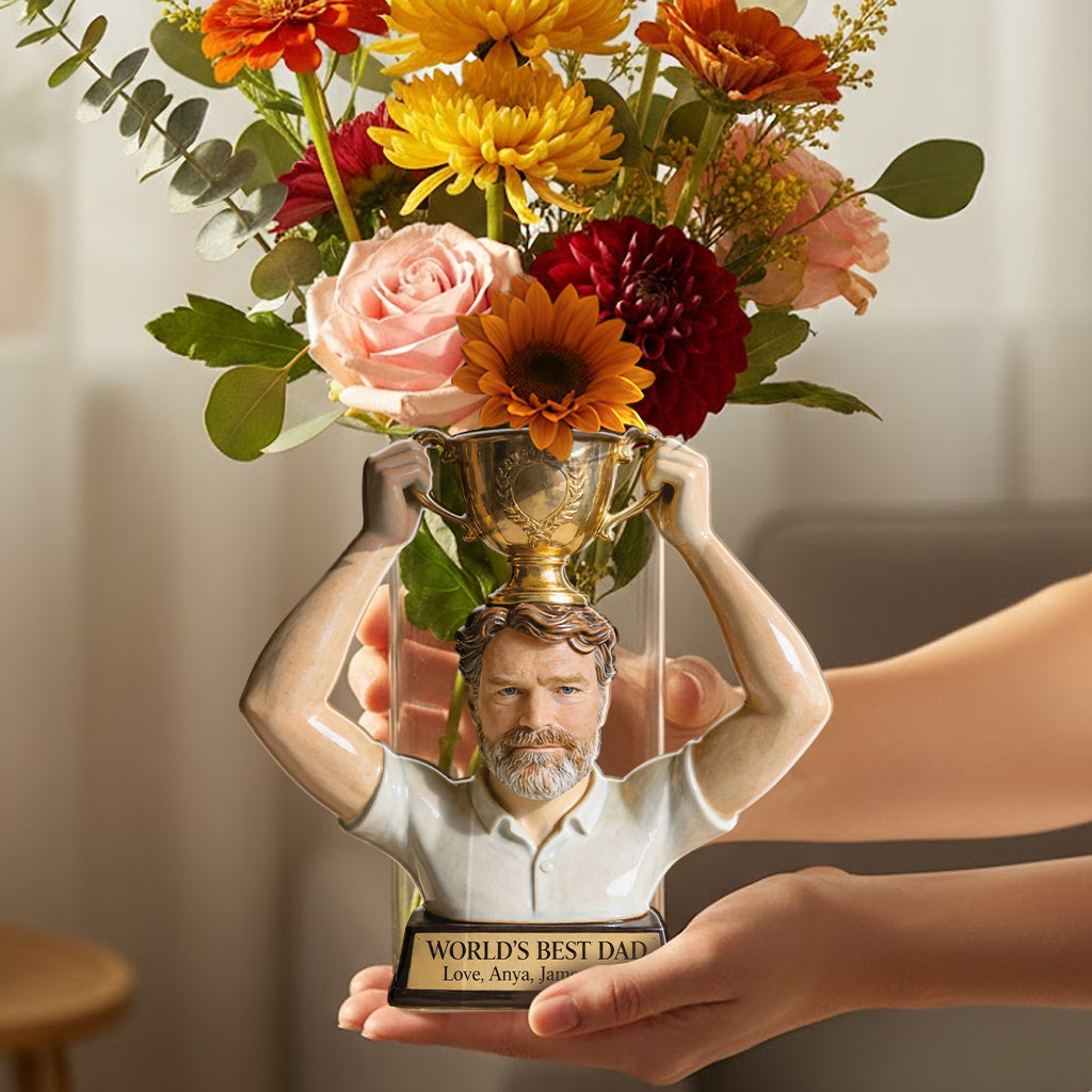 Le meilleur papa du monde - Pot en acrylique personnalisé