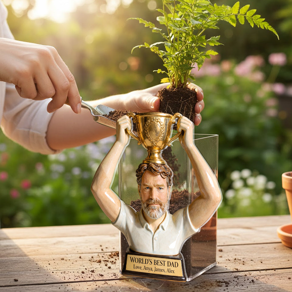 Le meilleur papa du monde - Pot en acrylique personnalisé