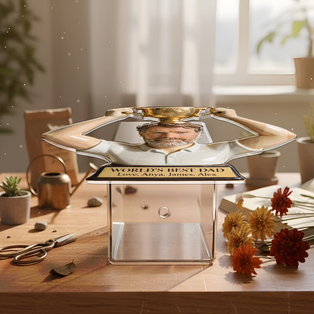 Le meilleur papa du monde - Pot en acrylique personnalisé