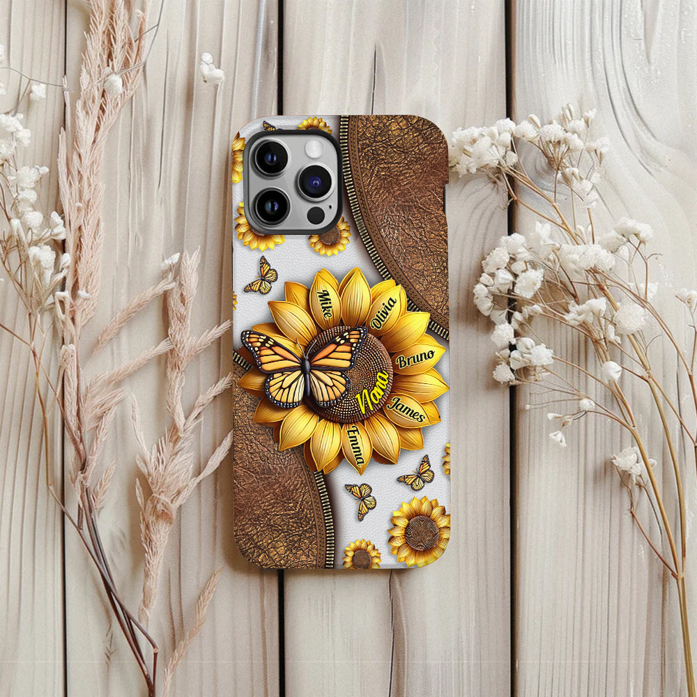 Sunflower Gift For Grandma Mom - Personalized Grandma Full Print Phone Case