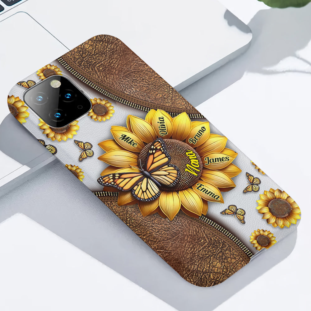 Sunflower Gift For Grandma Mom - Personalized Grandma Full Print Phone Case