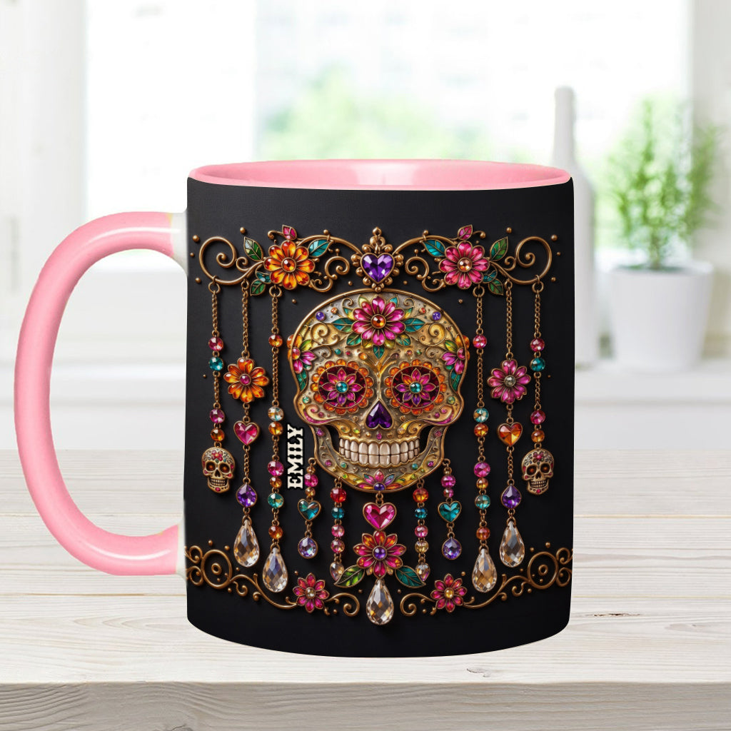 Beautiful Skull - Personalized Skull Accent Mug