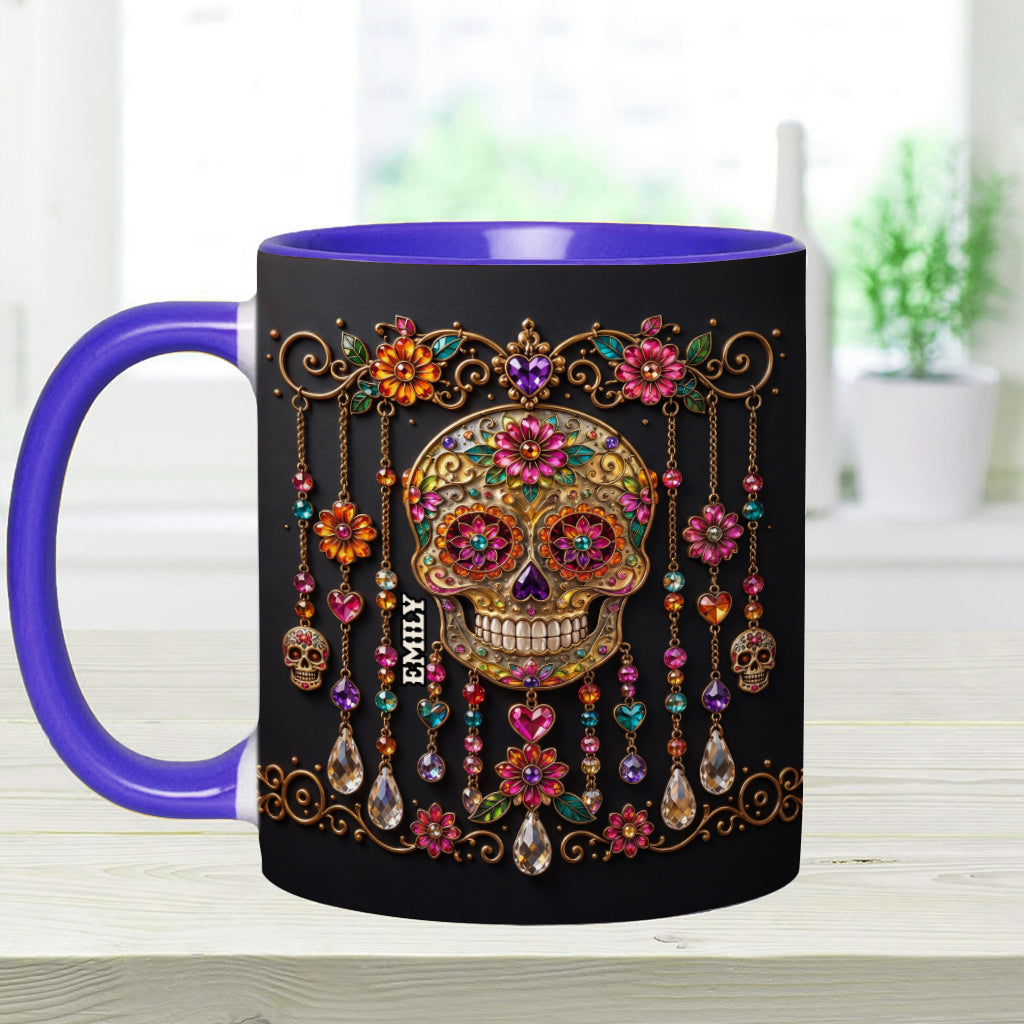 Beautiful Skull - Personalized Skull Accent Mug