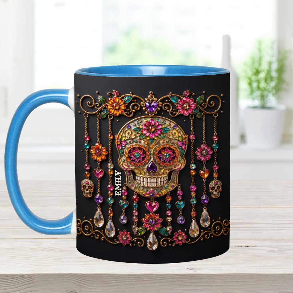 Beautiful Skull - Personalized Skull Accent Mug