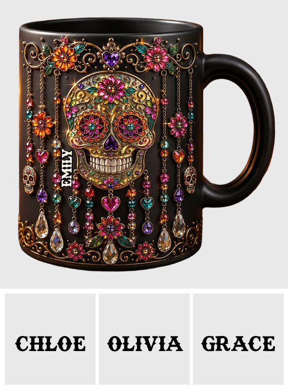 Beautiful Skull - Personalized Skull Accent Mug
