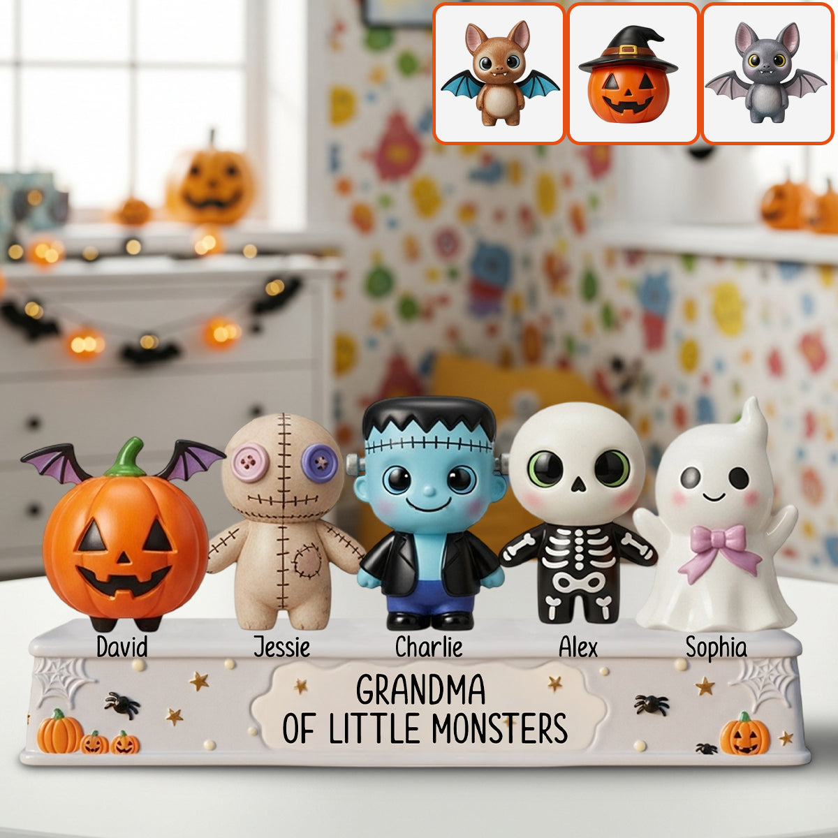 Little Monsters - Personalized Grandma Custom Shaped Acrylic Plaque