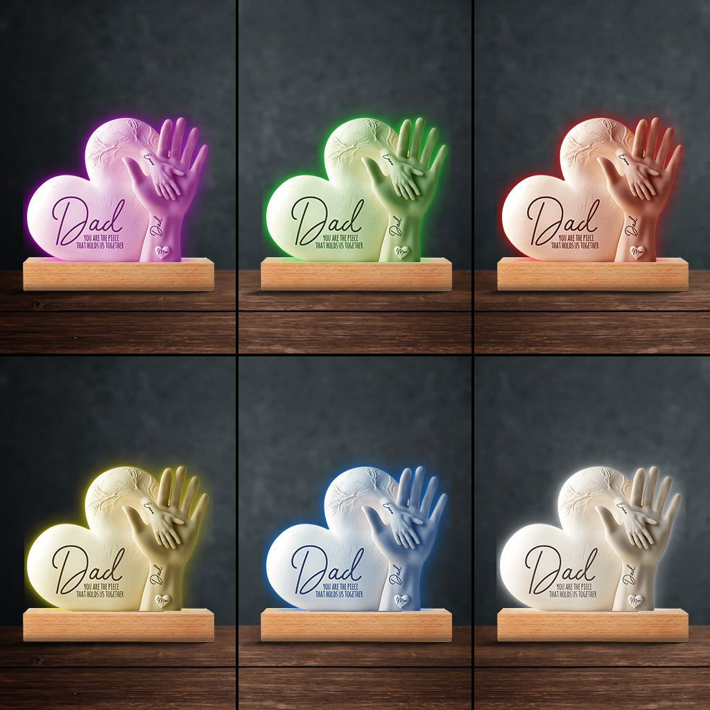 Dad You Are The Piece That Holds Us Together - Personalized Father Custom Shaped Acrylic Plaque