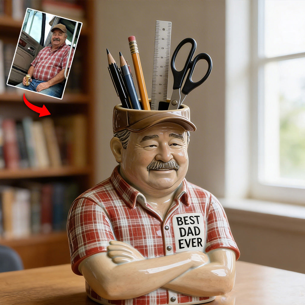 Legendary Man Desk Gift - Daily Essentials Holder - Personalized Father Acrylic Pot