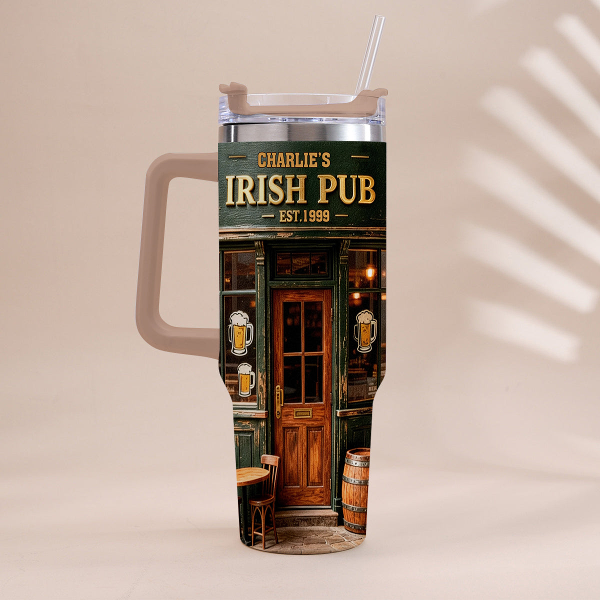 Pub irlandais - Gobelet irlandais personnalisé avec anse