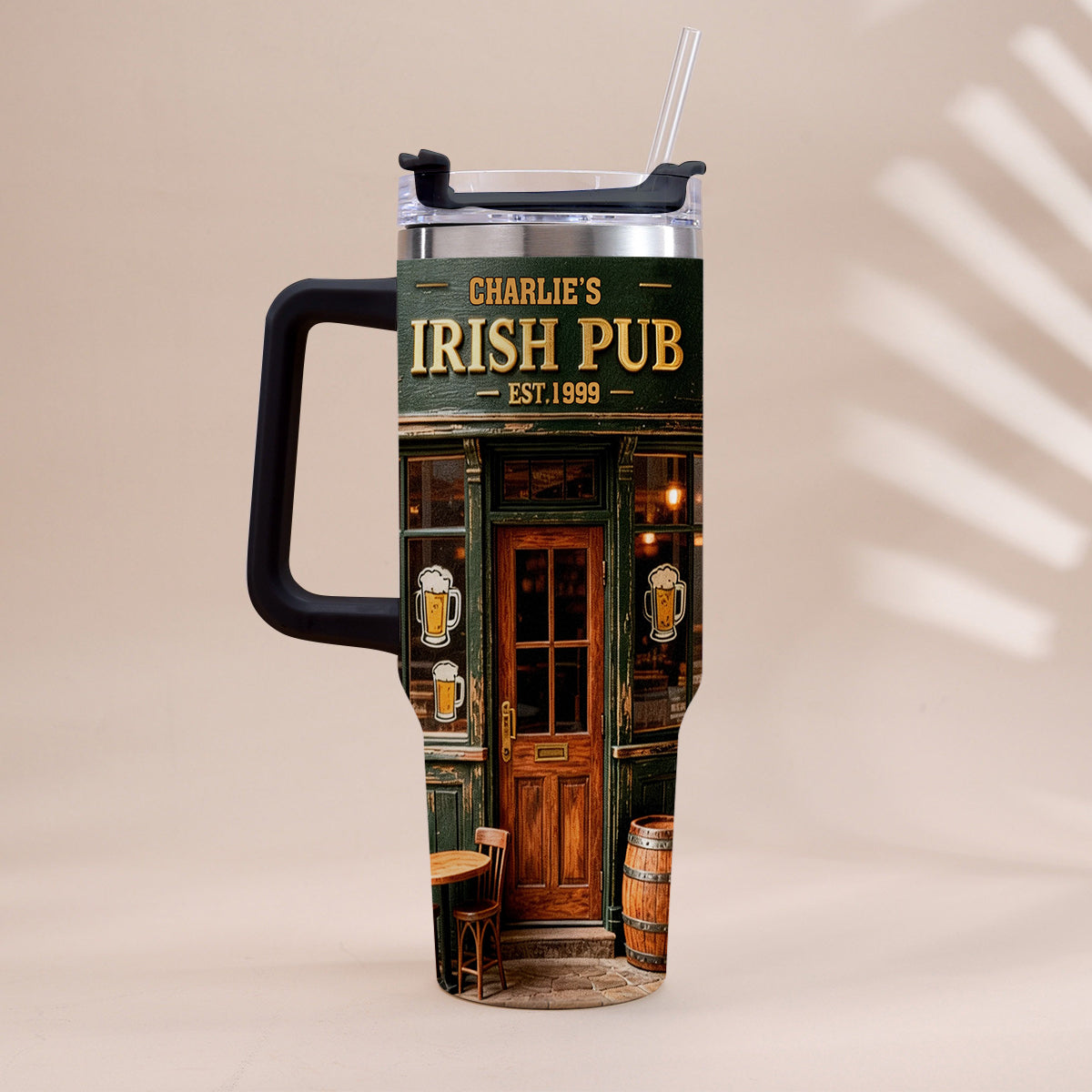 Pub irlandais - Gobelet irlandais personnalisé avec anse
