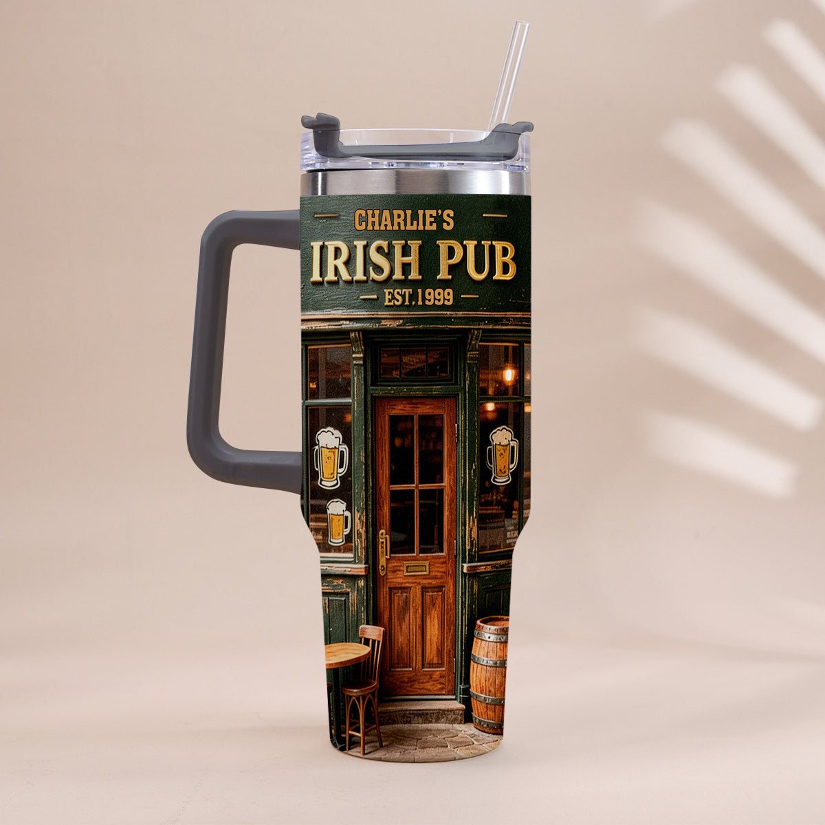 Pub irlandais - Gobelet irlandais personnalisé avec anse