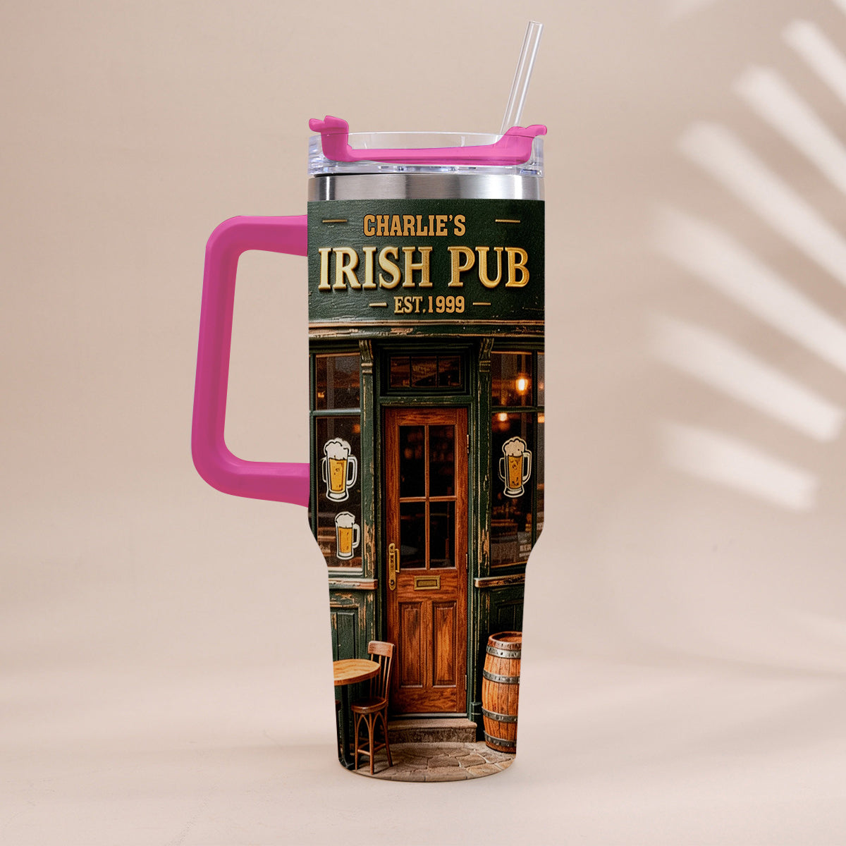 Pub irlandais - Gobelet irlandais personnalisé avec anse