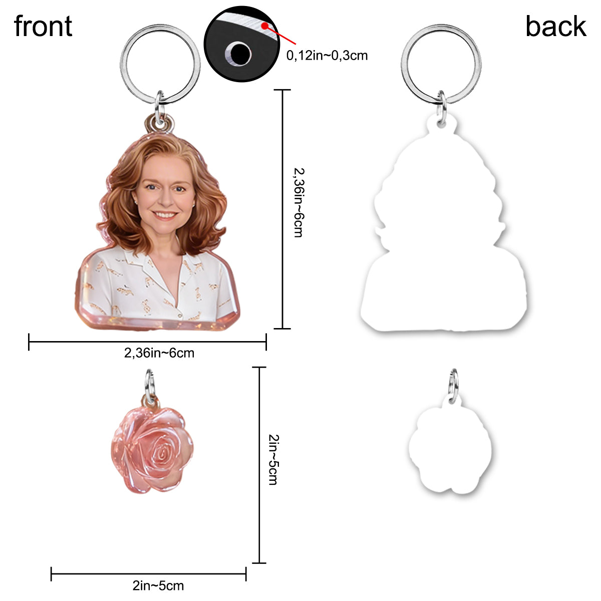 Custom Any Photo Best Gift For Mom, Grandma - Personalized Mother Keychain With Charms