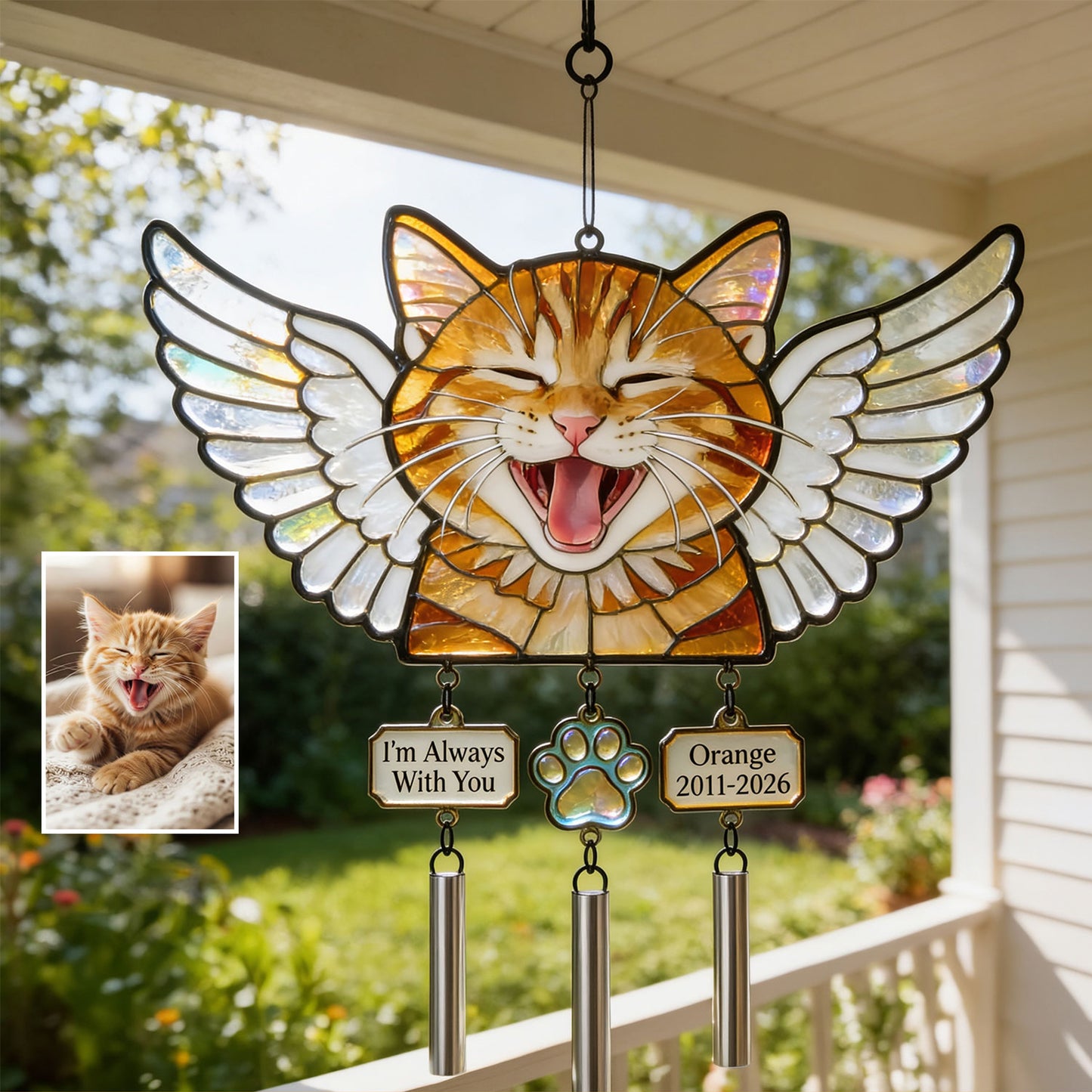 Hear The Wind - Personalized Dog Wind Chime With Charm
