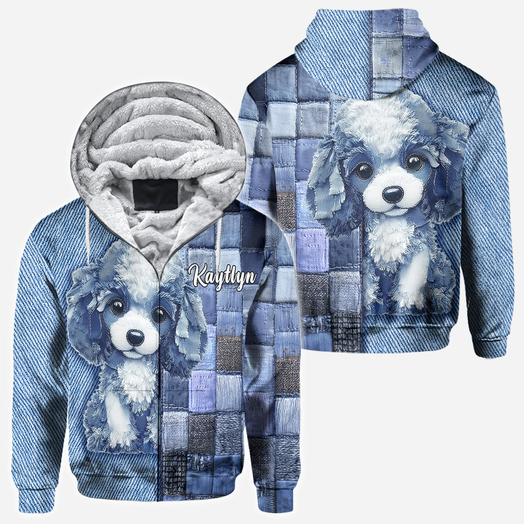 T-shirt personnalisé « J’adore les caniches » avec motif chien.