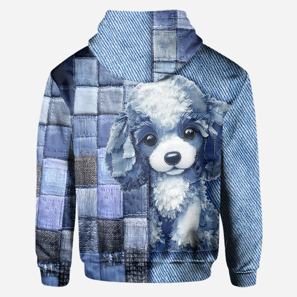 T-shirt personnalisé « J’adore les caniches » avec motif chien.