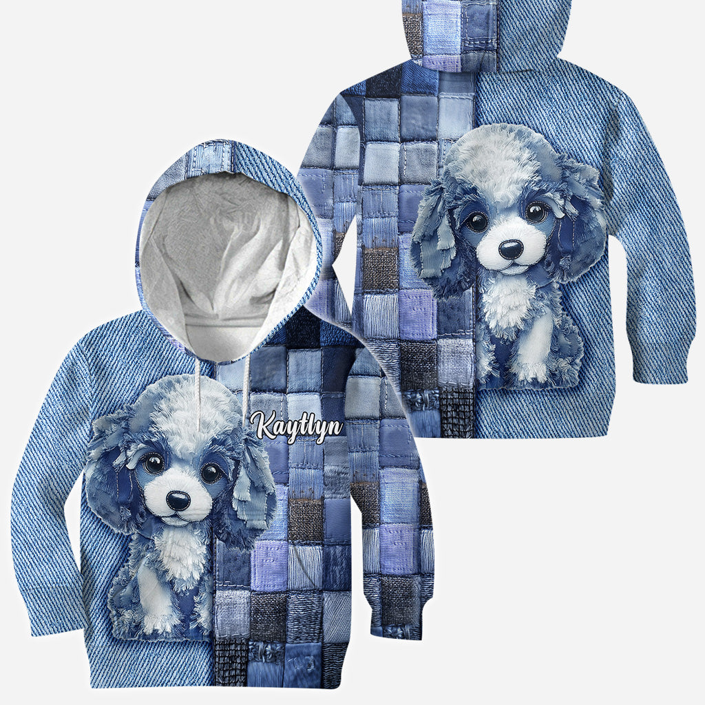 T-shirt personnalisé « J’adore les caniches » avec motif chien.