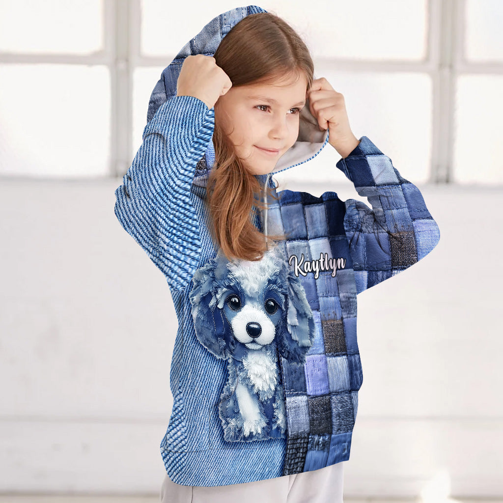 T-shirt personnalisé « J’adore les caniches » avec motif chien.