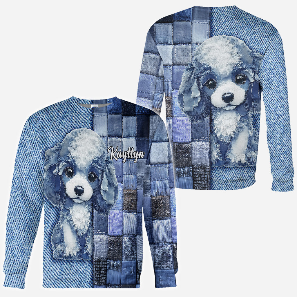 T-shirt personnalisé « J’adore les caniches » avec motif chien.