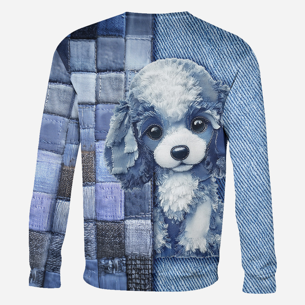 T-shirt personnalisé « J’adore les caniches » avec motif chien.