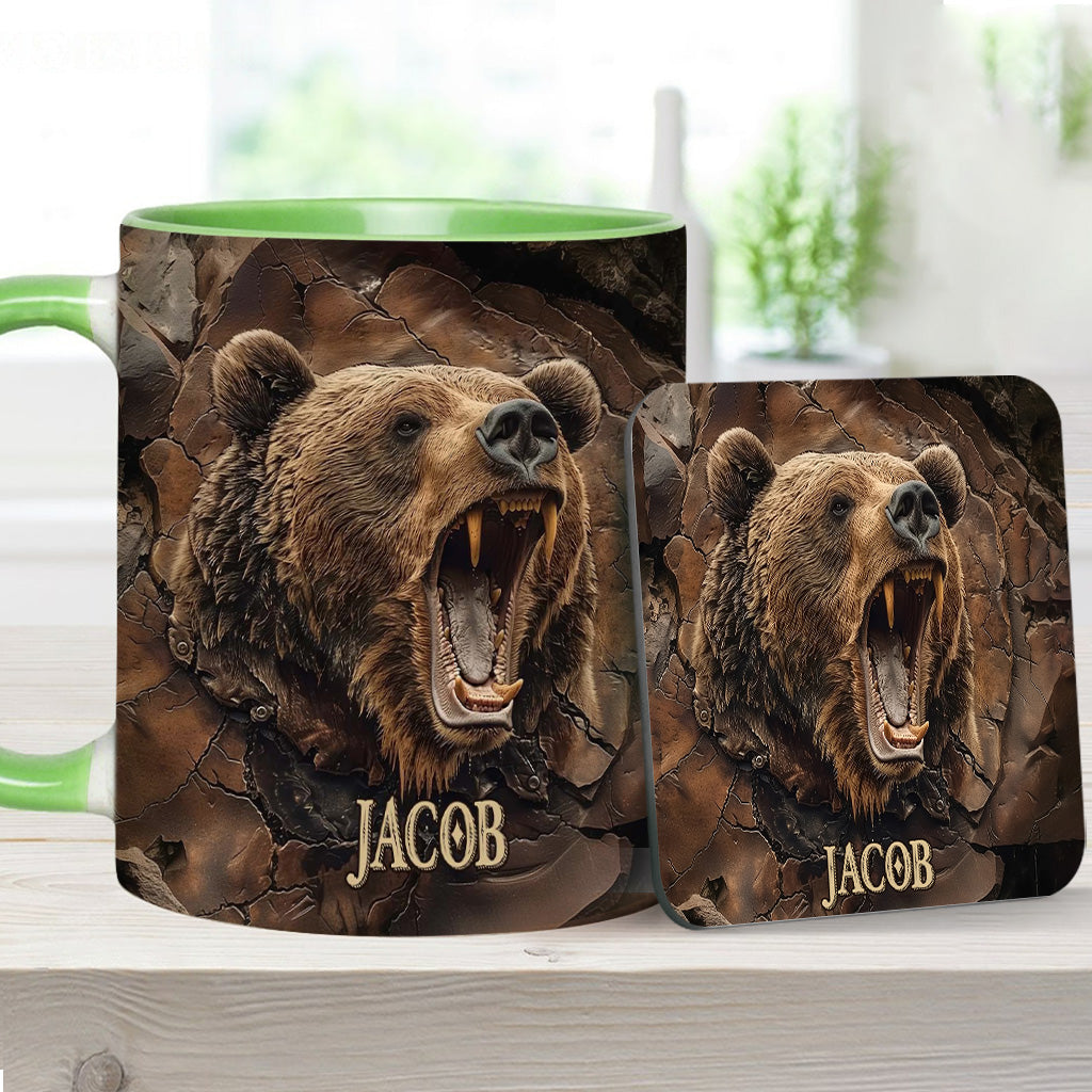 Mug personnalisé avec motif ours grizzlis réaliste - Mug à motif ours