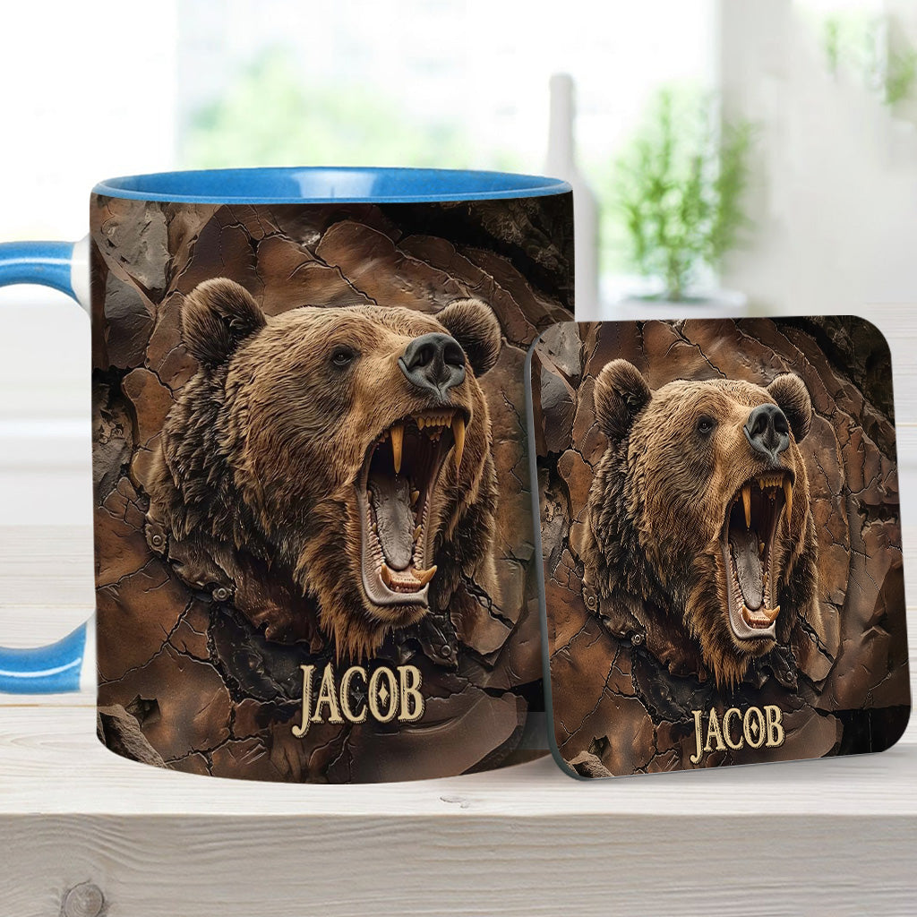 Mug personnalisé avec motif ours grizzlis réaliste - Mug à motif ours