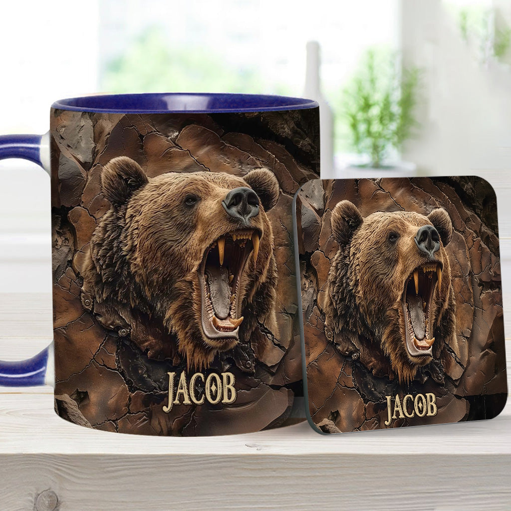 Mug personnalisé avec motif ours grizzlis réaliste - Mug à motif ours