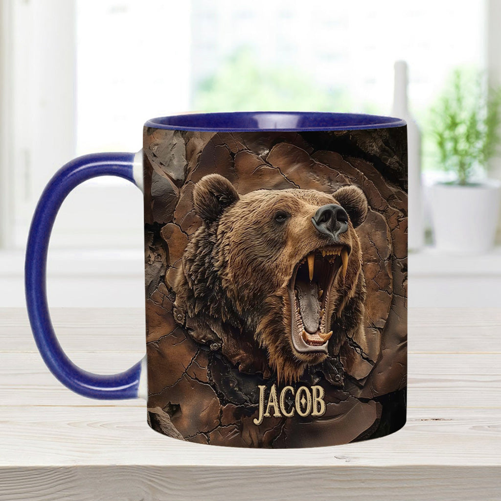 Mug personnalisé avec motif ours grizzlis réaliste - Mug à motif ours