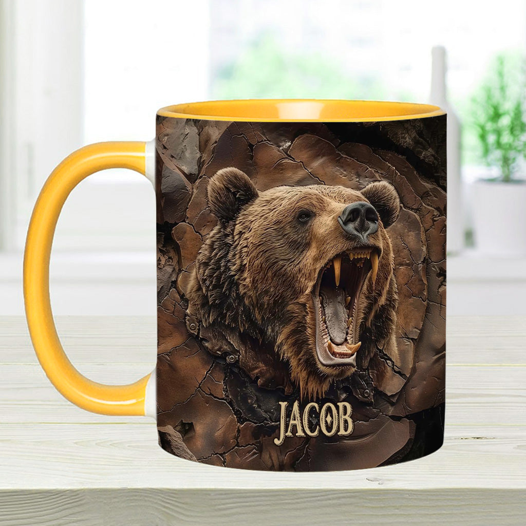 Mug personnalisé avec motif ours grizzlis réaliste - Mug à motif ours