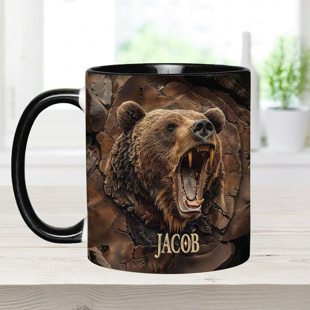 Mug personnalisé avec motif ours grizzlis réaliste - Mug à motif ours