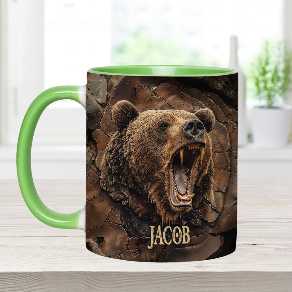 Mug personnalisé avec motif ours grizzlis réaliste - Mug à motif ours