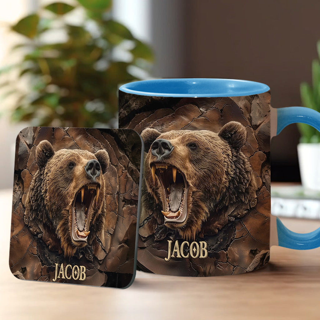 Mug personnalisé avec motif ours grizzlis réaliste - Mug à motif ours