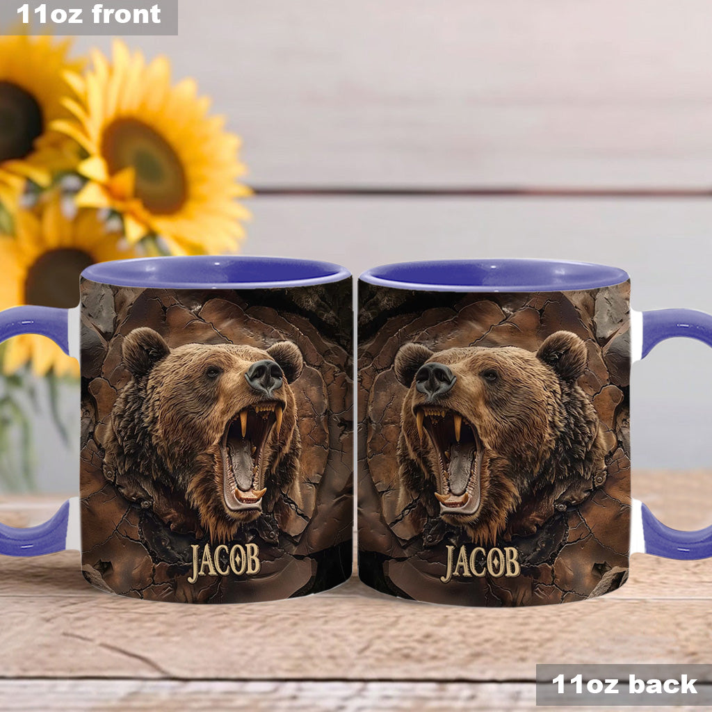 Mug personnalisé avec motif ours grizzlis réaliste - Mug à motif ours