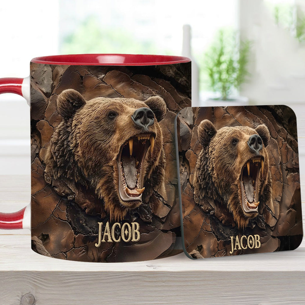 Mug personnalisé avec motif ours grizzlis réaliste - Mug à motif ours