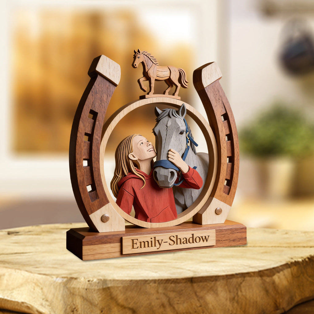 Horseshoe Custom From Photo - Personalized Horse Custom Shaped Acrylic Plaque