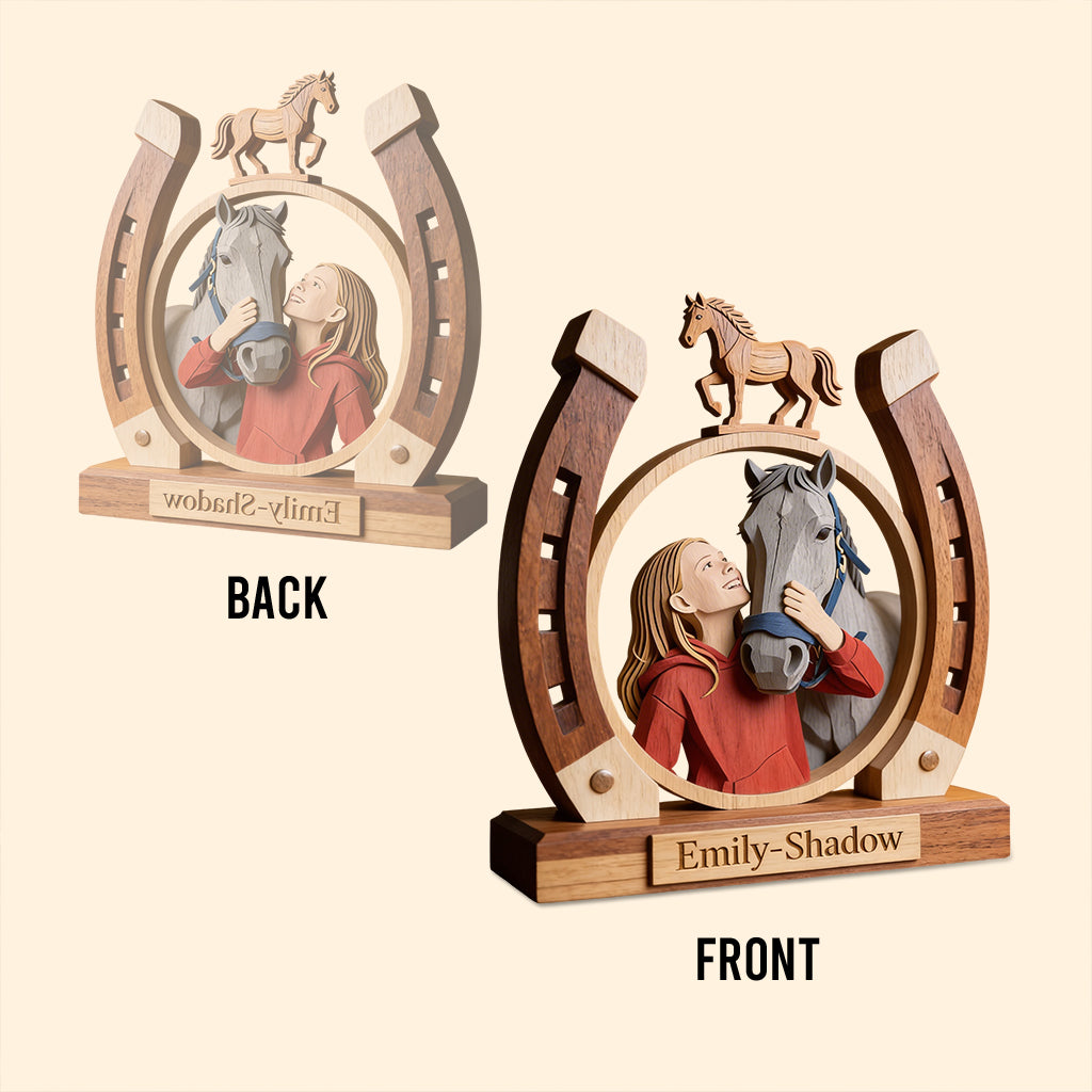 Horseshoe Custom From Photo - Personalized Horse Custom Shaped Acrylic Plaque